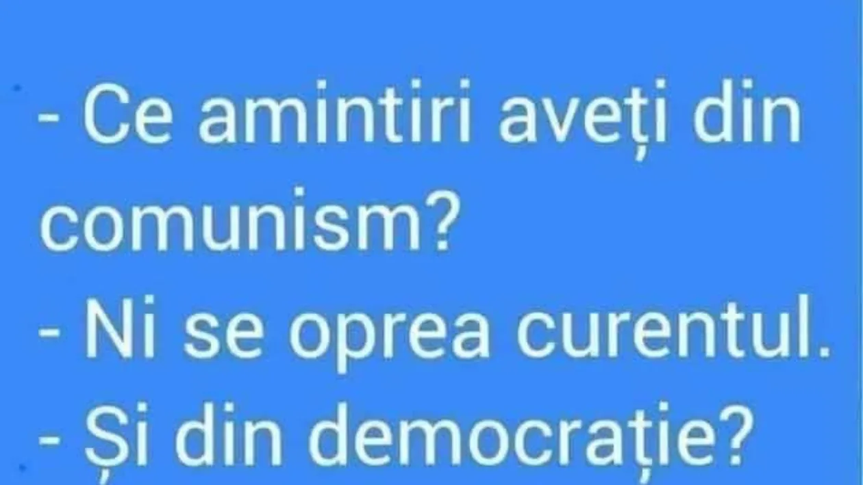 BANC | „Ce amintiri aveți din comunism?”