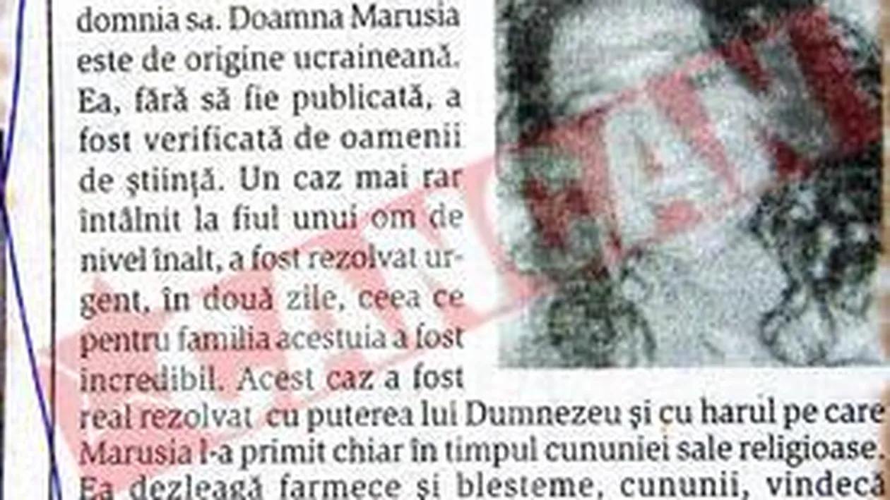 I-a dat 150.000 euro tamaduitoarei Marusia ca sa-i vindece tatal