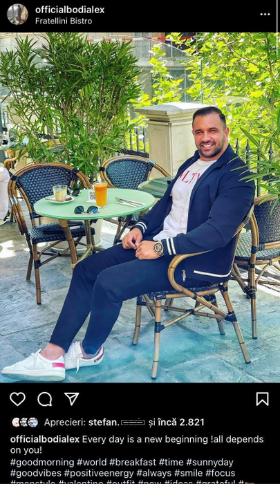 Alex Bodi, mesaj cu tâlc înainte să se întâlnească la restaurant cu Vica Blochina: “Totul depinde de tine” + cum s-a fotografiat afaceristul într-un local de 5* | FOTO