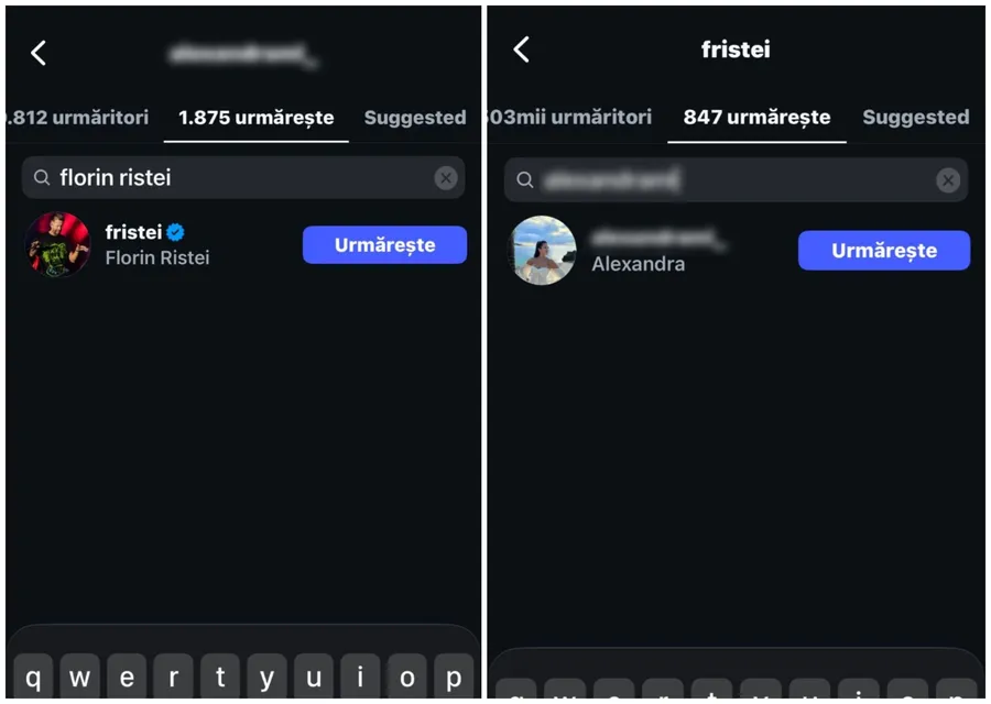 Cei doi se urmăresc reciproc pe Instagram