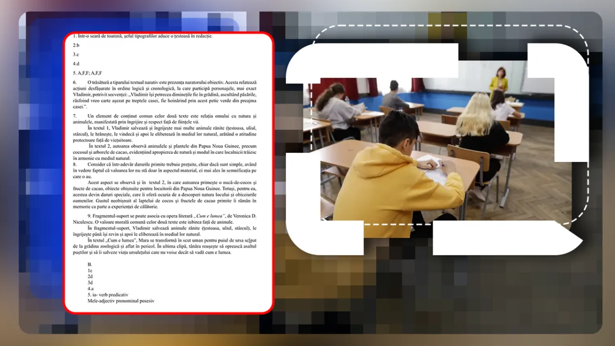 Cum se rezolvau subiectele la Evaluarea Națională 2026 la Limba română. Baremul explicat