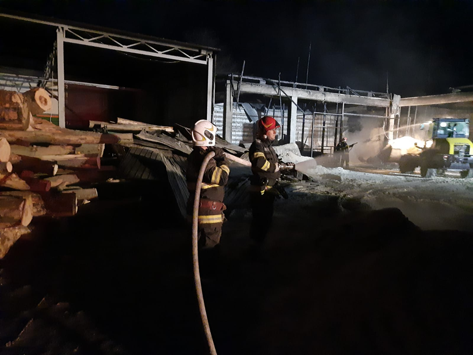 Incendiu devastator în Argeș! Timp de 7 ore, salvatorii s-au luptat cu flăcările violente care au cuprins o hală