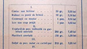 Cum arăta meniul de Revelion într-un restaurant de fițe din București, în anul 1964. Ce primeai de 60 de lei