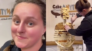 VIDEO | A devenit viral! Cum arată tortul inspirat din celebrul serial Wednesdey