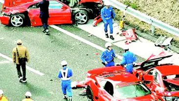 Accident incredibil in Japonia. Au facut praf opt Ferrari-uri