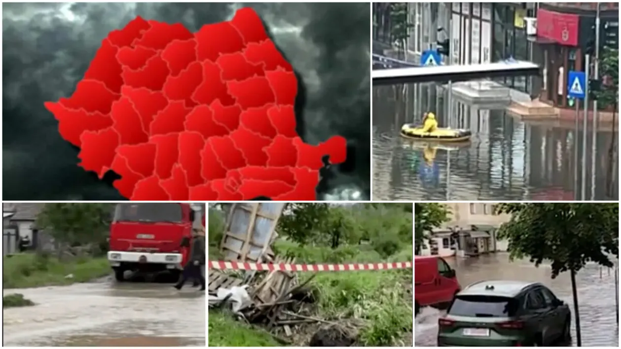 Vremea rea a făcut ravagii în România! Trei drumuri naționale sunt blocate temporar din cauza ploilor + pompierii intervin în 16 judeţe