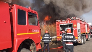 Incendiu puternic la un depozit de mașini din Voluntari! Autoritățile intervin de urgență! VIDEO