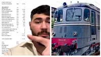 Ce salariu are Doru ca mecanic de locomotivă CFR? Tânărul și-a publicat fluturașul: „Se poate și în România”