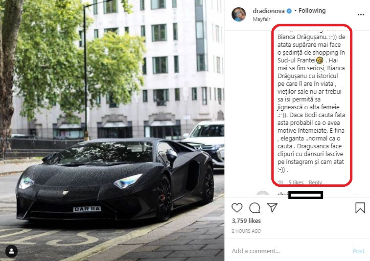Daria Radionova, decizie categorică după ce Bianca Drăgușanu a făcut-o prostituată! Avem dovezile pe care le-a șters de pe Instagram | FOTO