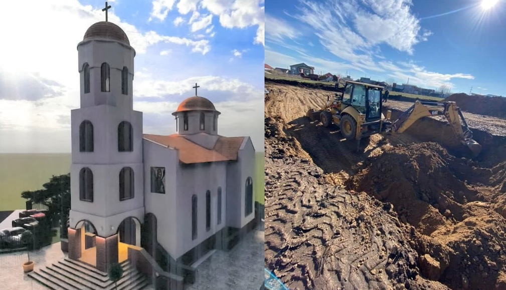 Biserica din cartierul Palas, din Constanța, ce va fi ridicată special pentru comunitatea aromână din orașul de la malul mării / Sursă foto: Facebook