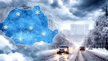 România, lovită de un nou ciclon mediteraneean. Zăpadă de 15 cm în Capitală!