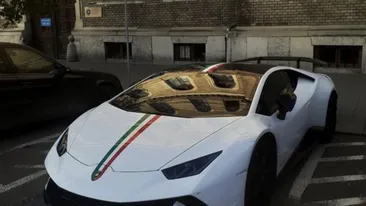 Lamborghini de 200.000 de euro, parcat pe loc destinat persoanelor cu dizabilități. Poliția Locală Cluj-Napoca a ridicat “bijuteria”