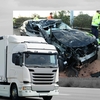 Mașina unor tineri, distrusă după un impact cu un camion românesc în Belgia! Ce s-a întâmplat
