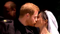 Prințul Harry și Meghan Markle, primul sărut ca soț și soție. Imagini superbe de la nunta regală 2018 FOTO&VIDEO