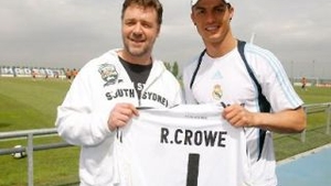 Russel Crowe a vizitat baza de pregatire a formatiei Real Madrid