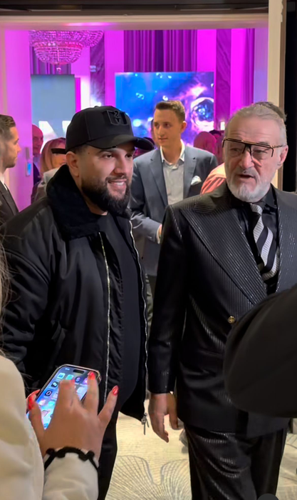 Tzancă Uraganu și Gigi Becali au făcut skandenberg în public, în cel mai scurt meci pe care l-ai văzut/ sursă foto: TikTok