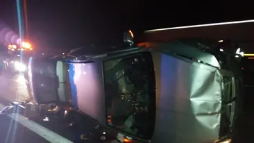 Accident în lanț pe A1! Cinci mașini sunt implicate în carambol