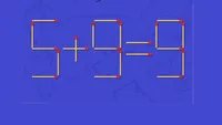 Test IQ exclusiv pentru genii | Mutați un singur chibrit pentru a corecta 5+9=9