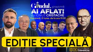 Ediție specială a emisiunii Ai aflat! cu Ionuț Cristache. De la ora 19.00, Ionuț Cristache, Marius Tucă, Ion Cristoiu și Răzvan Dumitrescu analizează ziua decisivă pentru susținerea guvernului Adrian Veştea