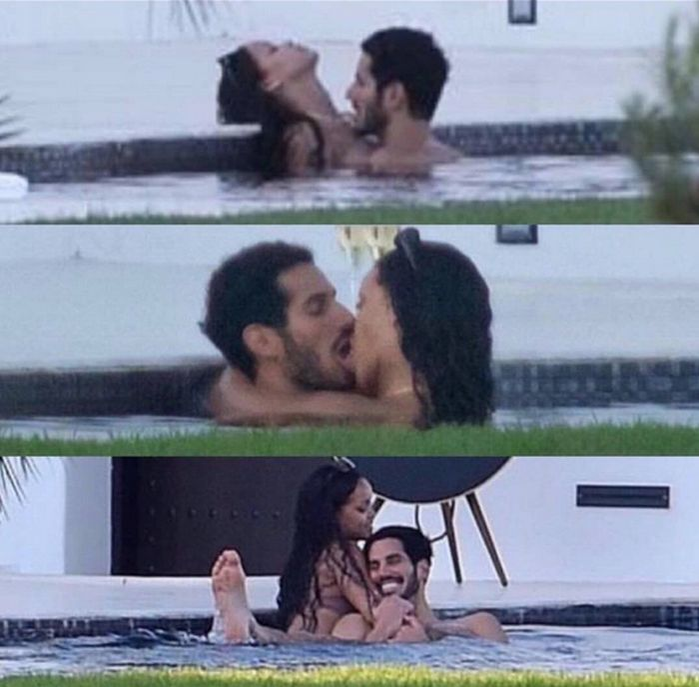 Rihanna are un nou iubit. Scene incendiare la piscină cu cei doi