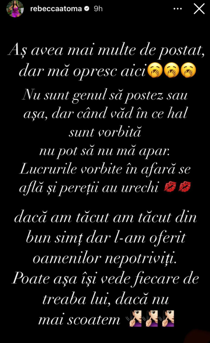 Rebecca a ieșit la atac /Foto: Instagram