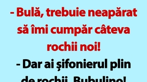 BANC | Bulă, trebuie neapărat să îmi cumpăr câteva rochii noi!