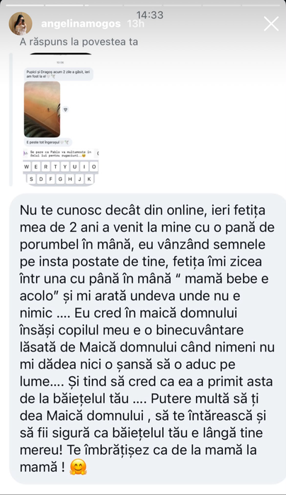 Semnul divin pe care apropiații lui Pablo îl primesc/ sursă foto: Instagram