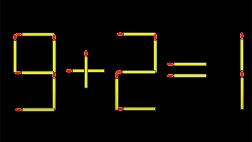 Test de inteligență | Corectați 9+2=1, mutând un singur chibrit!