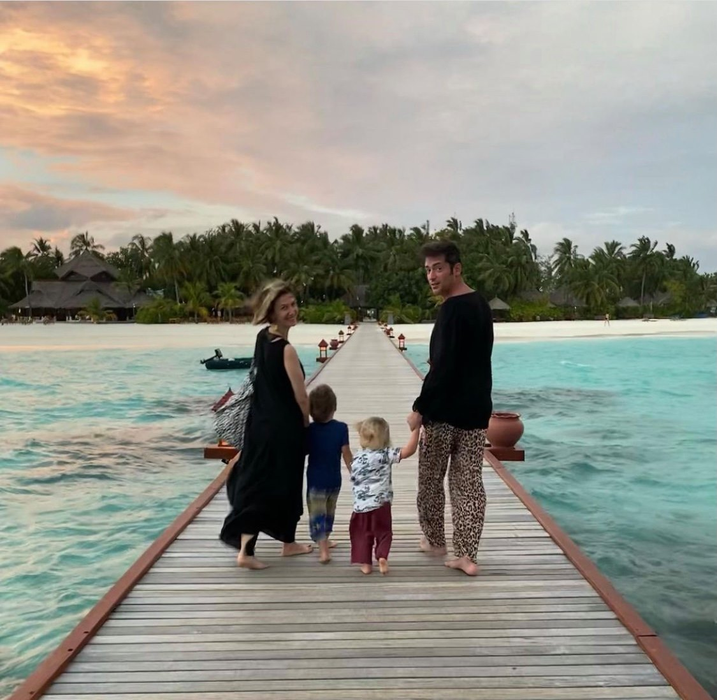 Adela Popescu și Radu Vâlcan au mers în Maldive cu cei doi băieți ai lor