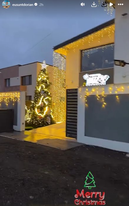 Dorian Popa nu se uită la bani! Ce decorațiune uriașă și-a pus pe casă, de Crăciun