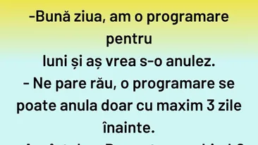 BANCUL ZILEI | Cum se anulează o programare în 2025