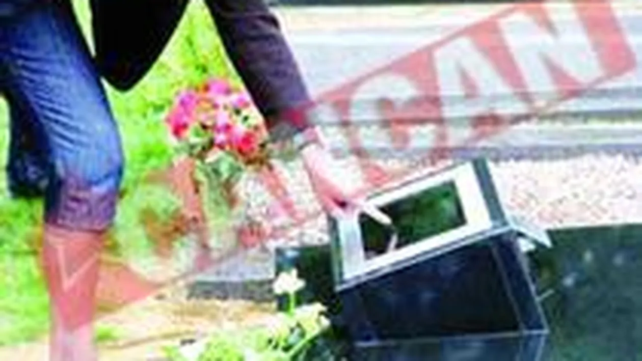 Piatra funerara cu televizor