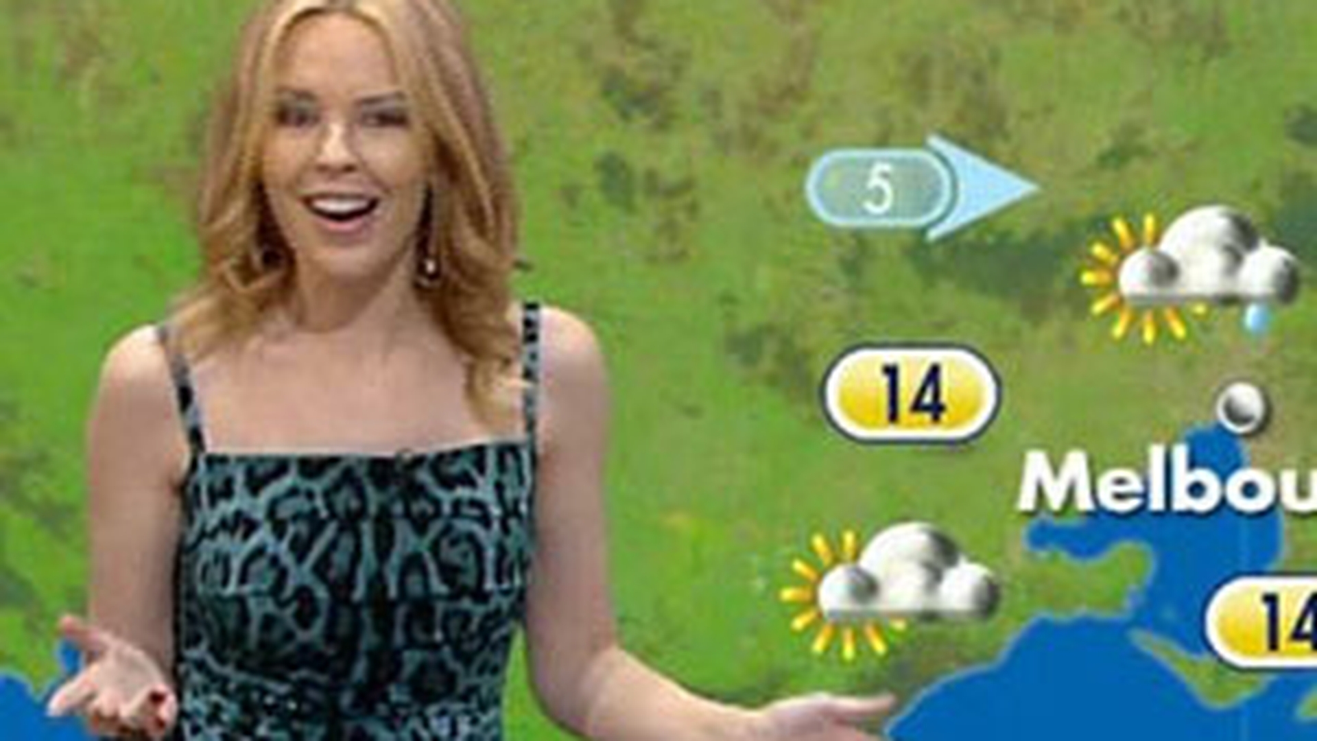 Kylie Minogue a prezentat rubrica meteo pentru a-si promova albumul