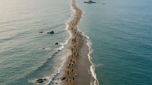 "Minunea lui Moise" din Coreea de Sud. Motivul pentru care marea se deschide de două ori pe an, timp de o oră