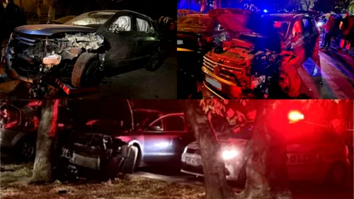 Filmul accidentului în care o șoferiță din București a lovit 13 mașini parcate. Ce s-a întâmplat, de fapt