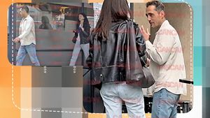 Vladimir Drăghia şi soţia, întâlnire romantică până când... I-a pus pe fugă şi au făcut stânga-mprejur!