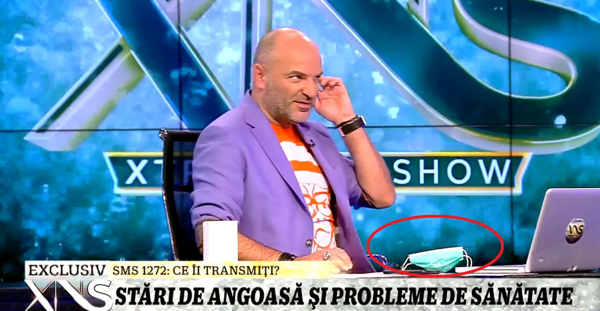 Dan Capatos, cu mască chirurgicală pe față în platoul de la “Xtra Night Show”! Ce a pățit prezentatorul TV