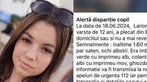 Alertă dispariție copil! Denisa, o fată de 12 ani, este de negăsit. Dacă o vedeți, sunați la 112