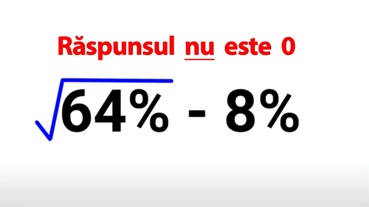 Test IQ dificil | Rezolvați exercițiul din imagine! Răspunsul nu este 0 (zero)