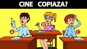 TEST IQ | Unul dintre acești 3 elevi copiază la Bacalaureat. Găsiți-l în maximum 5 secunde!