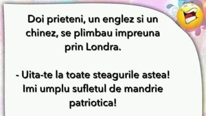 BANC | Doi prieteni, un englez și un chinez, se plimbau împreună prin Londra