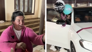 Surpriză de proporții pentru mama Geta! Copiii i-au făcut cadou o mașină de lux