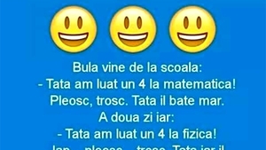 BANC | Bulă vine de la școală: "Tată, am luat 4 la matematică"