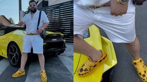 Cât costă încălțămintea cu care Tzancă Uraganu s-a afișat lângă Ferrari. Artistul NU s-a uitat la bani!