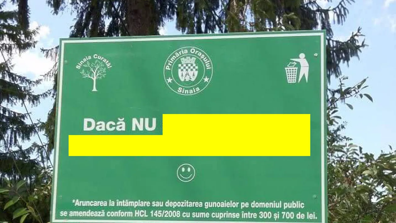 Acesta e cel mai ciudat anunţ! Trecătorii s-au frecat la ochi. Ce rişti să păţeşti dacă arunci gunoaie pe jos