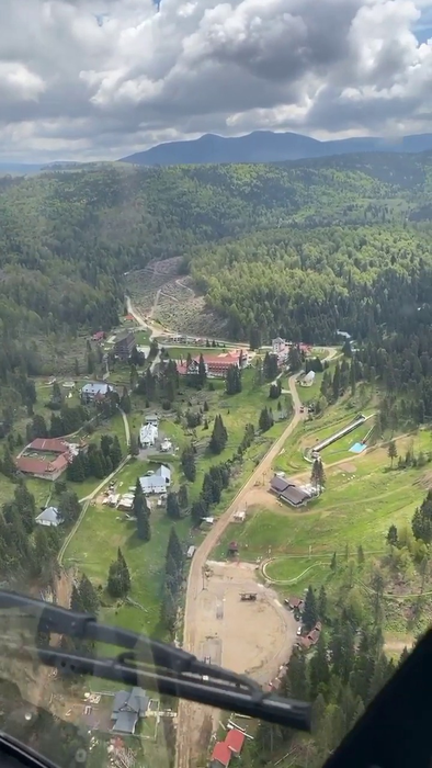 Imagine din elicopterul lui Victoraș Micula