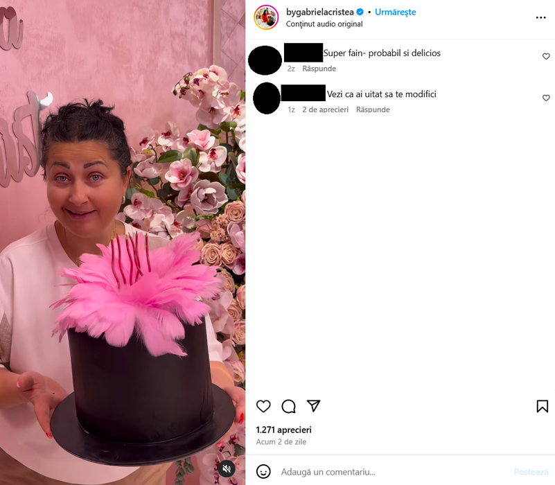 Gabriela Cristea a fost criticată/ Sursa foto: Instagram