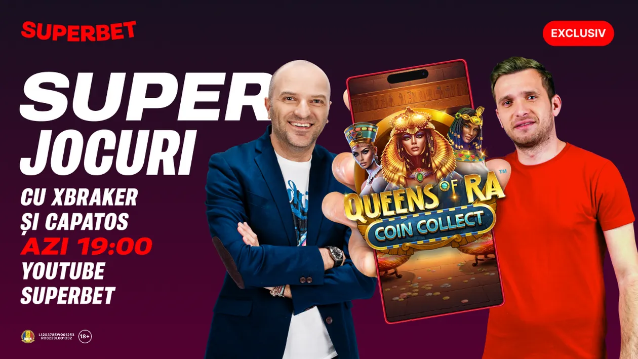 (P) Echipa e completă azi la SuperJocuri, Capatos și XBraker live pe YouTube Superbet de la 19:00