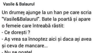 BANCUL ZILEI | Un drumeț ajunge la un han pe care scria "Vasile&Balaurul"