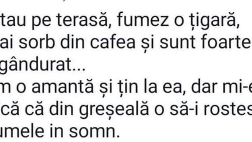 Bancul zilei. "Ieri mi-am cumpărat o pisică şi i-am pus numele amantei"